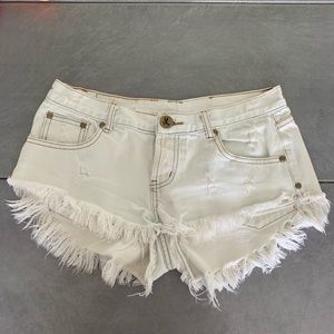One teaspoon white bonitas shorts